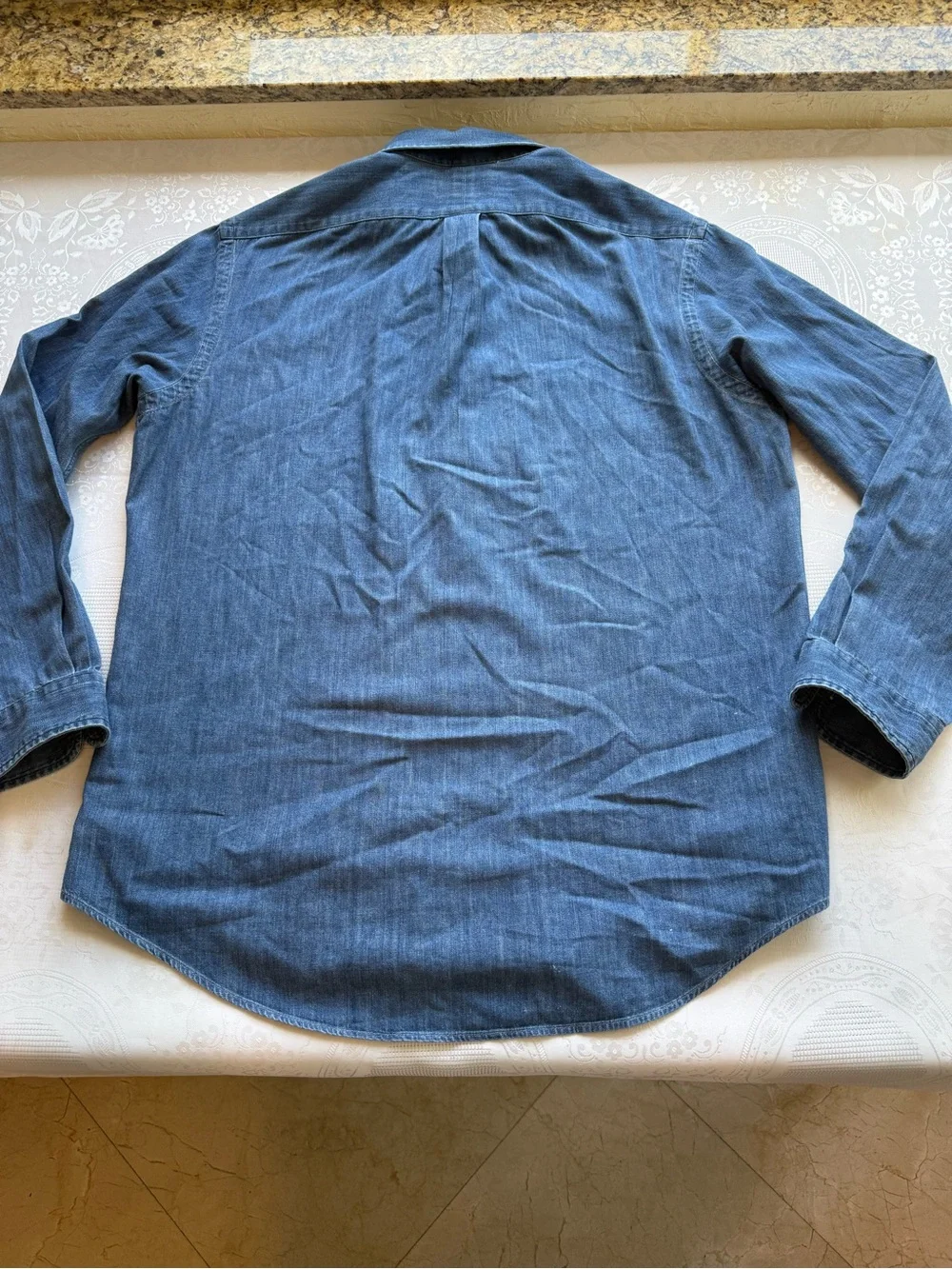 Polo by Ralph Lauren Indigo Blue Denim Jeans Button-Down Shirt Men’s Size L